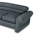 Canapé d’angle gonflable Intex en L avec porte-gobelets, gris (2 pièces) - 26