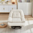 Drehbarer Cord-Sessel mit Gleitfunktion und Liegefunktion, Fußstütze für das Wohnzimmer