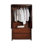 2-Door Solid Wood Armoire - 41x72x22