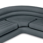 Canapé d’angle gonflable Intex en L avec porte-gobelets, gris (2 pièces) - 26