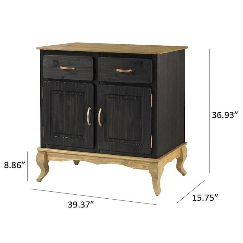 Grünes Buffet-Sideboard aus Holz