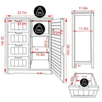 Meuble de rangement bas pour salle de bains VEIKOUS avec 4 tiroirs
