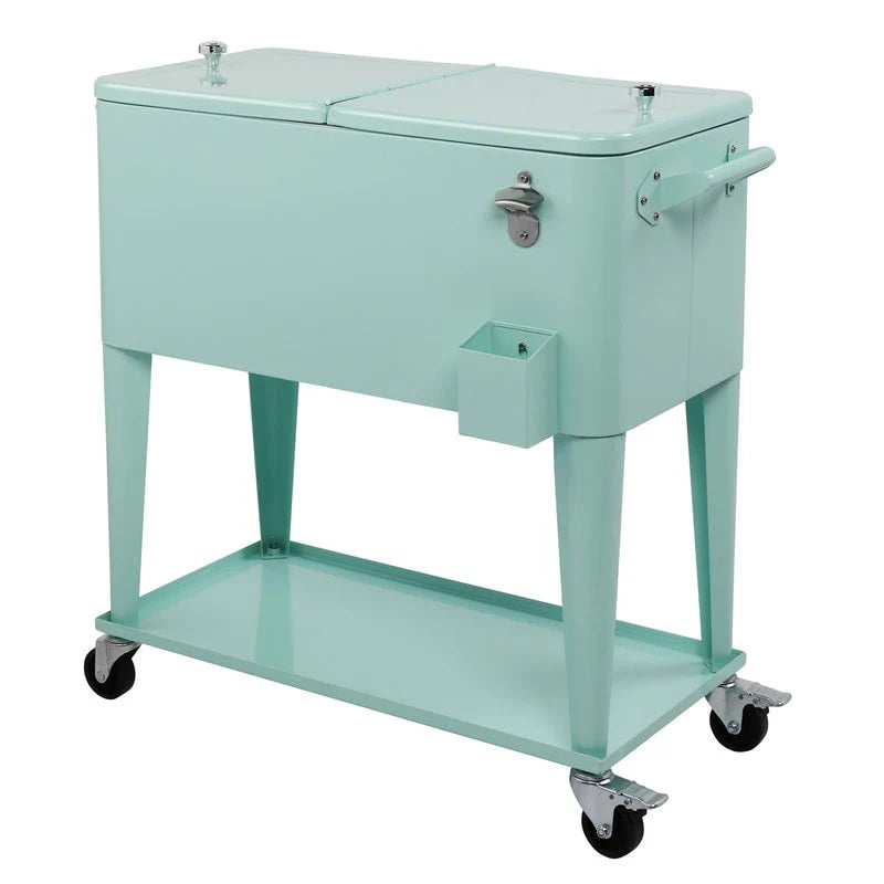 Glacière en fer avec revêtement pulvérisé de 80 QT et étagère
