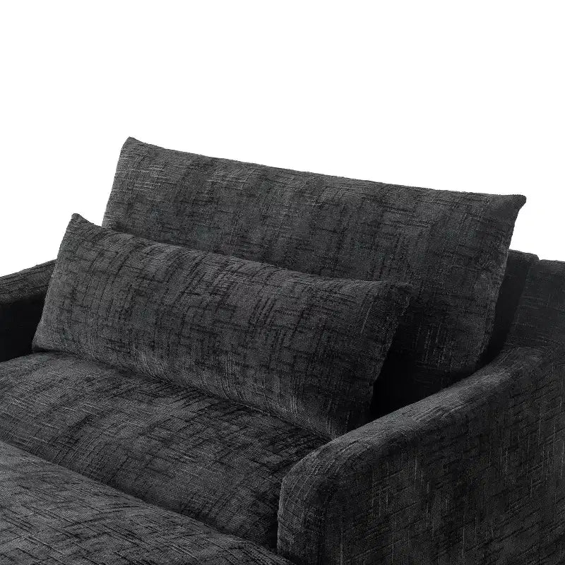 Cadeira sofá-cama de chenille extra profunda Polibi