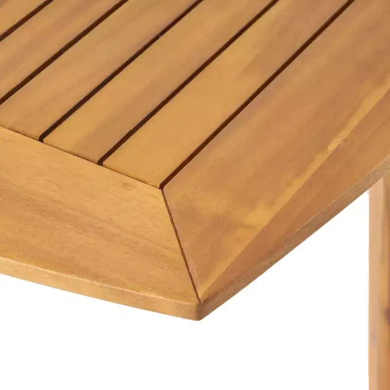 Ensemble de salle à manger de patio extérieur extensible de 7 pièces avec chaises empilables et table en bois d’acacia