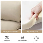 Set di 2 poltrone reclinabili moderne Elisabete con schienale ad ali in vera pelle e borchie decorative vintage per soggiorno e camera da letto| ART OF LIVING DESIGNS