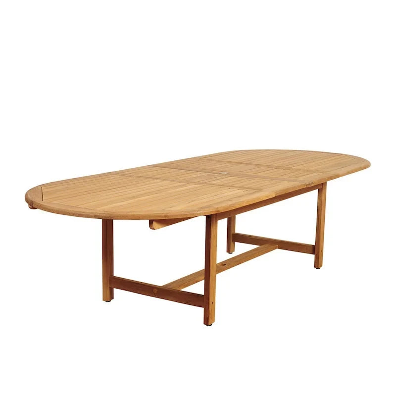 Ensemble de salle à manger de jardin extensible Amazonia Teak Sessa en teck, 13 pièces – 13 pièces
