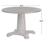 Set da pranzo Lifestorey Kerrington da 4 pezzi con banquette con schienale trapuntato, noce/crema: tessuto effetto lino, tavolo con base a piedistallo
