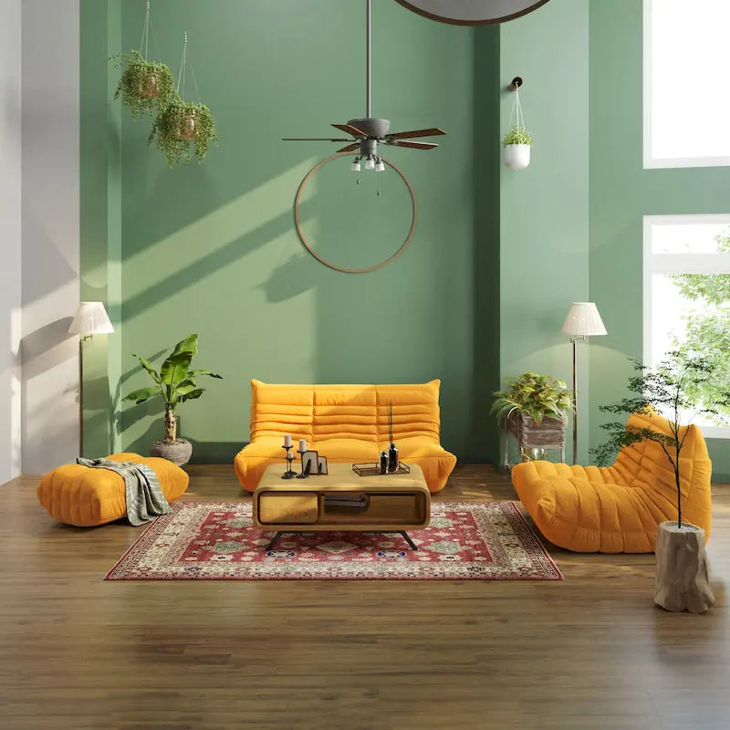 Canapé de sol moelleux, fauteuil poire relax pour salon