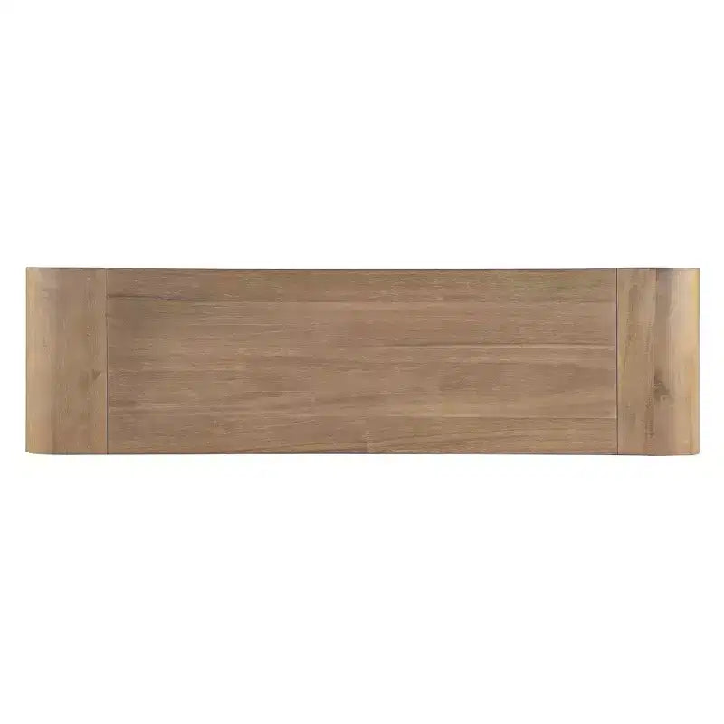 Table console rustique Whisen, table d’entrée et table d’appoint avec façade de tiroir cannelée