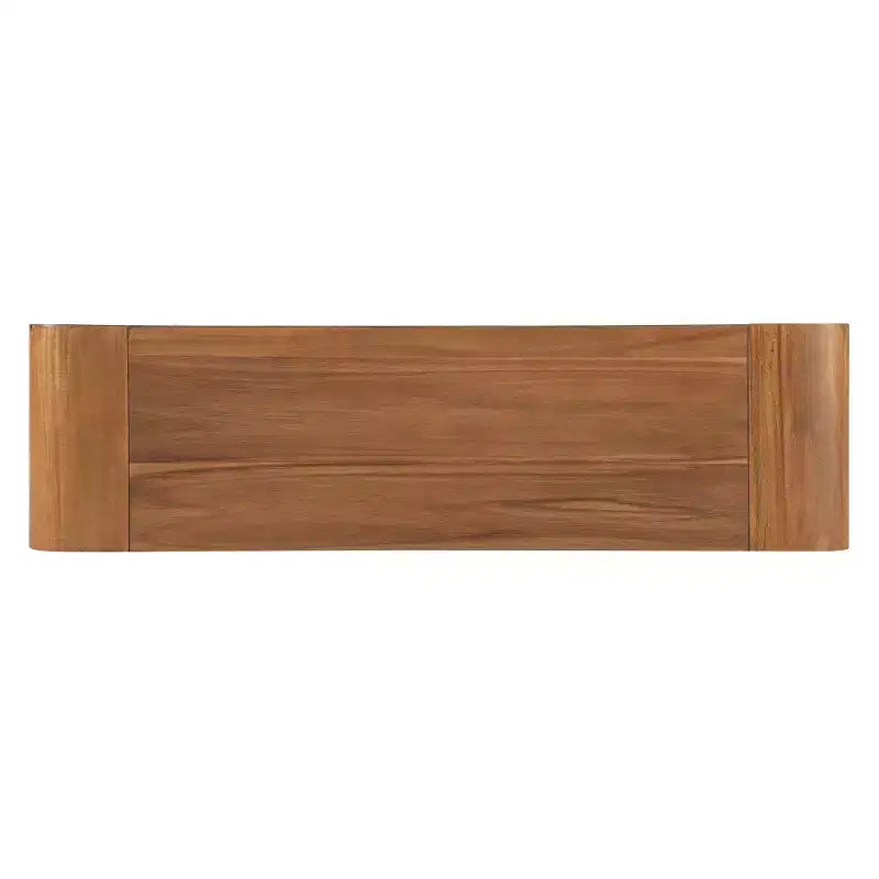 Table console rustique Whisen, table d’entrée et table d’appoint avec façade de tiroir cannelée