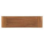 Table console rustique Whisen, table d’entrée et table d’appoint avec façade de tiroir cannelée