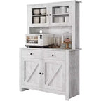 Dispensa da cucina con supporto per microonde, credenza a giorno con buffet e ripiani regolabili, per cucina e sala da pranzo