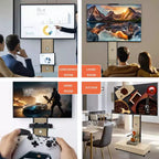 Meuble TV pour téléviseurs de 32 à 75 pouces, chariot TV mobile à hauteur réglable avec tiroir et roulettes pour le salon, la chambre et le bureau - ModernLuxe