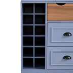 Armoire garde-manger indépendante Whisen de 71 po de hauteur, grand meuble de rangement pour salle à manger avec 4 portes pliantes, étagères et porte-bouteilles