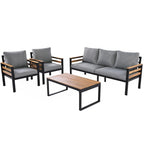 Set di divani da esterno composto da 4 pezzi