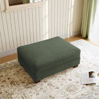 Pouf moderno oversize in tessuto a coste
