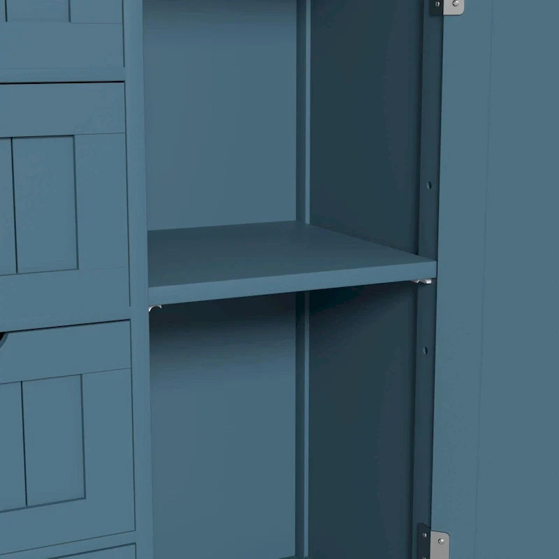 Meuble de rangement bas pour salle de bains VEIKOUS avec 4 tiroirs