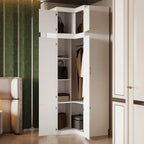 93.9H/74.2H Armoires Wardrobe Closet Cabinet Hanging Drawers Storage