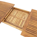 Ensemble de salle à manger de patio extérieur extensible de 7 pièces avec chaises empilables et table en bois d’acacia