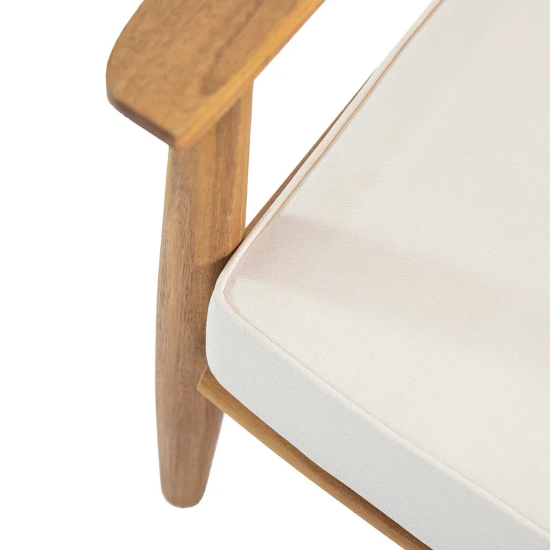 Ensemble de salon extérieur Willowbrook en bois d’acacia pour 4 personnes, par Christopher Knight Home