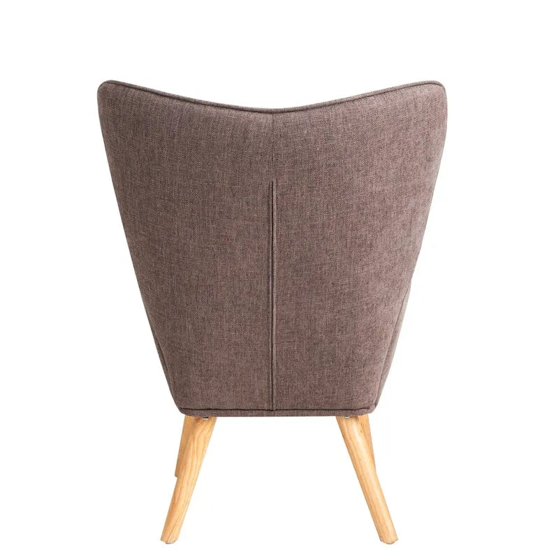 Fauteuil d’appoint avec pouf, ensemble fauteuil et pouf pour le salon, fauteuil d’appoint confortable avec accoudoirs pour la chambre, revêtement en tissu à motifs créatifs