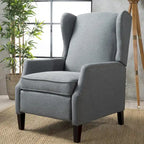 Wingback Push-Back Recliner Chair, Upholstered, Classic Style, Living Room Accent