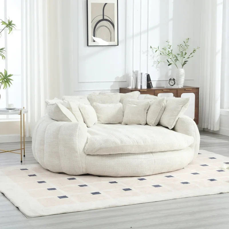 Comodo divano letto matrimoniale a panetto, divano letto oversize con braccioli