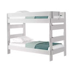Letto a castello matrimoniale su matrimoniale in legno massello stile casa di campagna Plank+Beam, per adulti