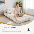 Foldable Sofa Bed,L-Shaped Floor Sofa Couch