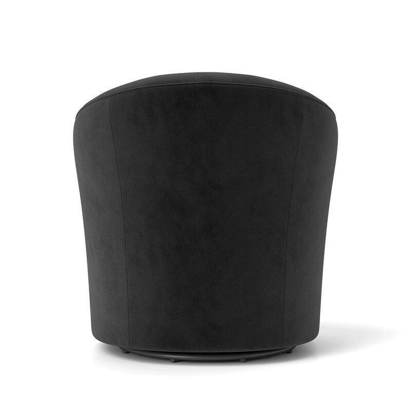 Lot de 2 fauteuils tonneau modernes SEYNAR en velours rembourré, pivotants à 360 degrés, avec dossier capitonné à boutons