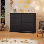 Meuble de rangement à 8 tiroirs, commode à tiroirs profonds, grande armoire à plateau large pour le salon, le couloir ou la chambre d’enfant