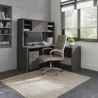 Bureau d’angle Echo en L avec surmeuble et tiroirs