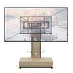 Meuble TV pour téléviseurs de 32 à 75 pouces, chariot TV mobile à hauteur réglable avec tiroir et roulettes pour le salon, la chambre et le bureau - ModernLuxe