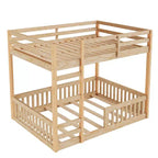 Letto a castello in legno matrimoniale sopra matrimoniale con scala e sponde di sicurezza, letto a castello matrimoniale basso con rete a doghe