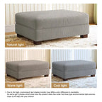 Pouf moderno oversize in tessuto a coste