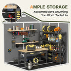 Abri de rangement extérieur en plastique et résine tout temps avec plancher, remise à outils Spire, 6 pi x 4 pi/6 pi x 8 pi/8 pi x 6 pi/8 pi x 10 pi
