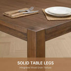 Set da pranzo moderno - tavolo da 80 + 6 sedie imbottite, struttura in legno massello, portata del tavolo di 400 lb, facile da montare