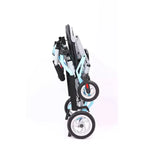 Fauteuil roulant de transport pour personnes âgées ultraléger, pliable et portable, avec frein à main verrouillable et accoudoirs relevables amovibles