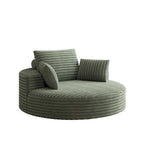 Fauteuil pivotant individuel en mousse et chenille côtelée