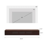 Meuble TV minimaliste avec tiroirs, console multimédia en bois massif avec placards, porte basculante, placage noyer, entièrement assemblée