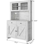 Dispensa da cucina con supporto per microonde, credenza a giorno con buffet e ripiani regolabili, per cucina e sala da pranzo