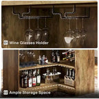 Mobile bar angolare a L con portabicchieri per il pub di casa