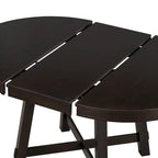 Farmhouse Round Extendable Dining Table with 16 Leaf Wood Kitchen Table
