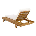 Set di 2 chaise longue da esterno in acacia Christopher Knight Home Michael
