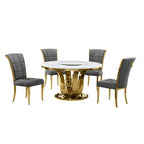 Best Quality Furniture D325-SC324-7 5 Piece Round Dining Set