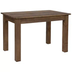 Mesa de jantar retangular Flash Furniture, 46 x 30, em pinho maciço