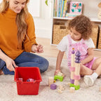 Mobiletto mobile con vassoi e 15 contenitori frontali a vaschetta, 3x4, arredo per bambini
