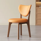 Sedia da pranzo moderna senza braccioli, con schienale alto e rivestimento in similpelle