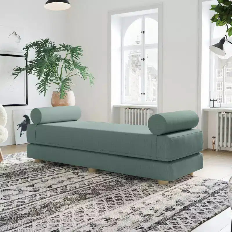 Lit de repos/lit d’appoint escamotable grand format – microvelours